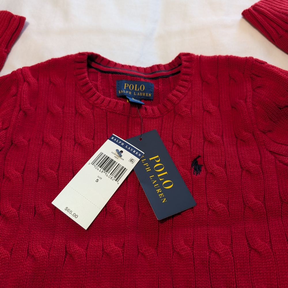 Polo by Ralph Lauren Kids Red Knit Sweater - Picture 7 of 8